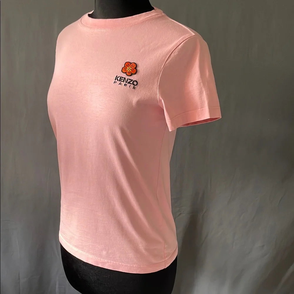 Kenzo Paris Pink Women's Flower Emblem T-Shirt - Picture 4 of 10